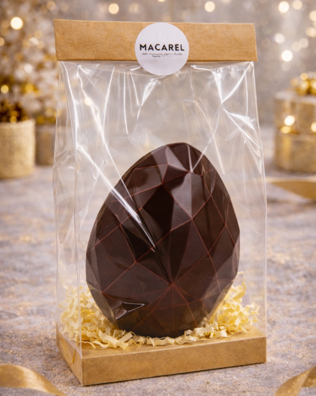 L'œuf Origami Praliné noisette