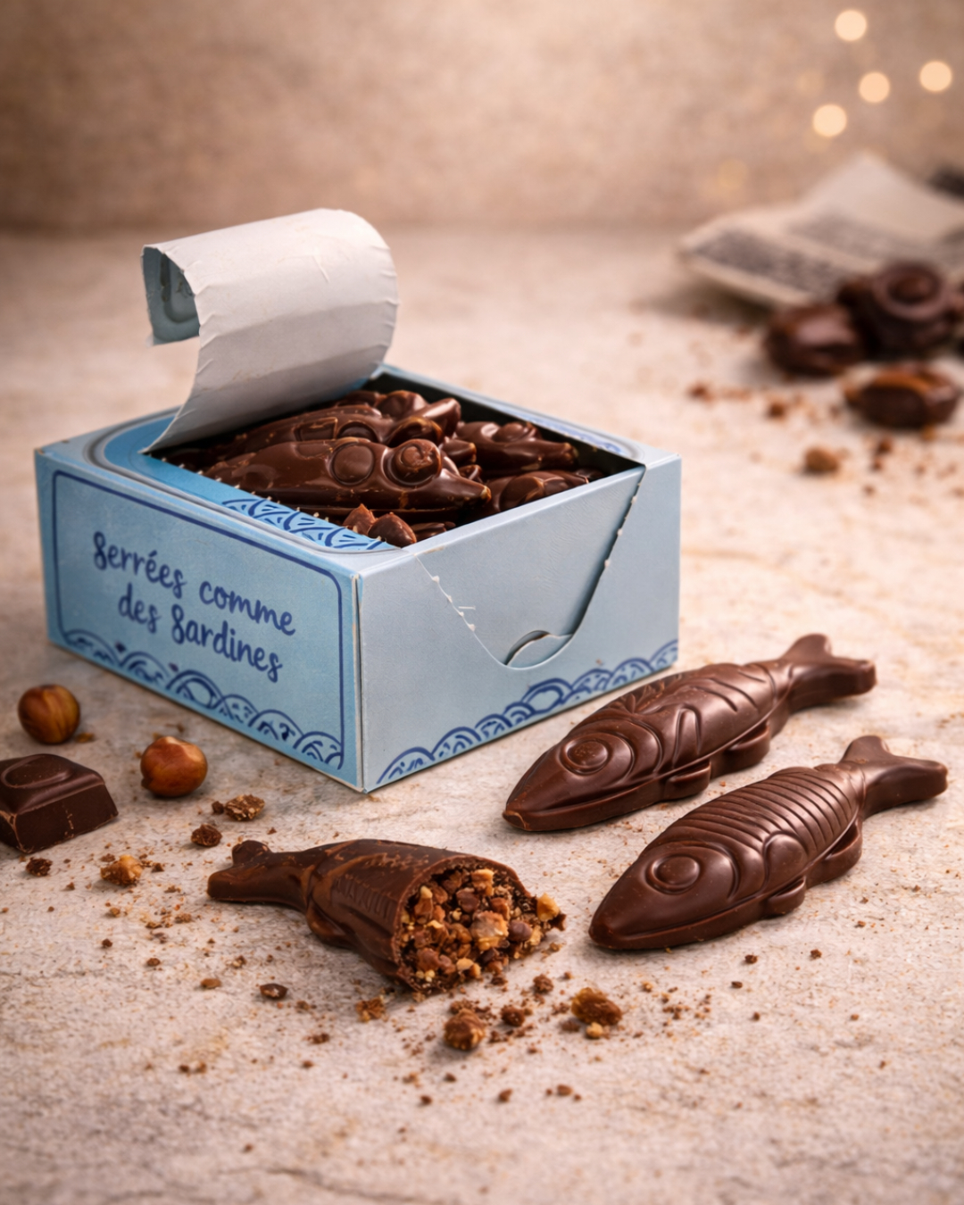 Sardines Praliné Noisette chocolat noir